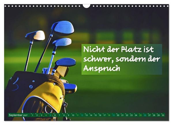 Produktbild: Golf - zwischen Gr&uuml;n und Gedanken (Wandkalender 2027 DIN A3 quer), CALVENDO Monatskalender
