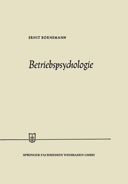 Produktbild: Betriebspsychologie