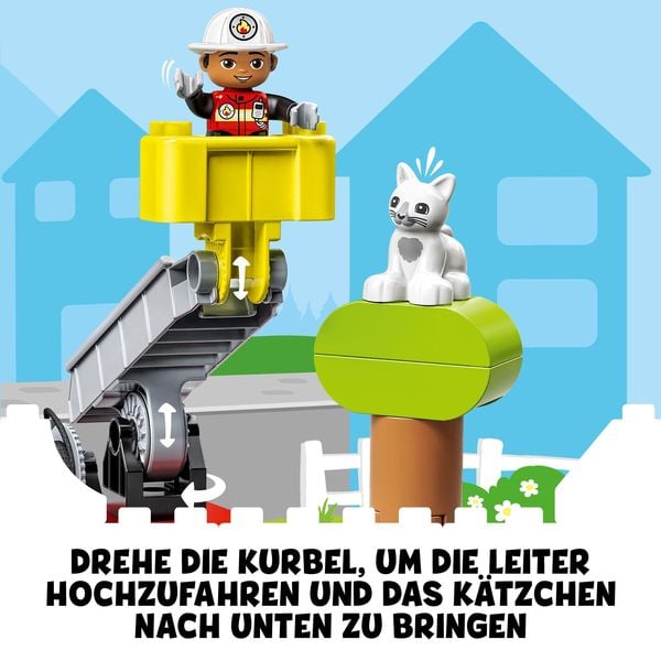 Produktbild: LEGO DUPLO Feuerwehrauto, Motorikspielzeug für Kleinkinder ab 2 Jahren