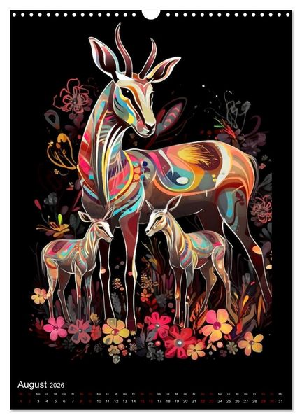 Produktbild: Afrikanische Tierfamilien (Wandkalender 2026 DIN A3 hoch), CALVENDO Monatskalender