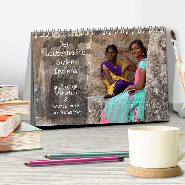 Produktbild: Der zauberhafte S&uuml;den Indiens (Tischkalender 2026 DIN A5 quer), CALVENDO Monatskalender