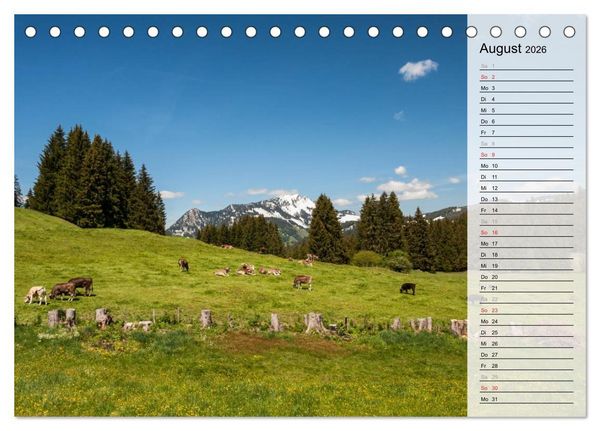 Produktbild: Oberallg&auml;uer Landschaft (Tischkalender 2026 DIN A5 quer), CALVENDO Monatskalender