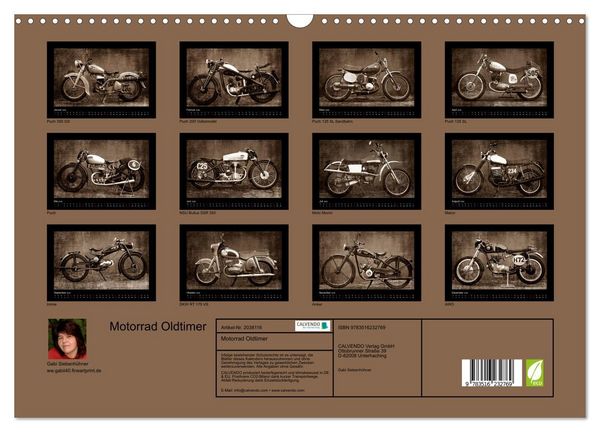Produktbild: Motorrad Oldtimer (Wandkalender 2026 DIN A3 quer), CALVENDO Monatskalender