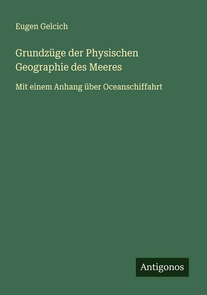 Produktbild: Grundz&uuml;ge der Physischen Geographie des Meeres