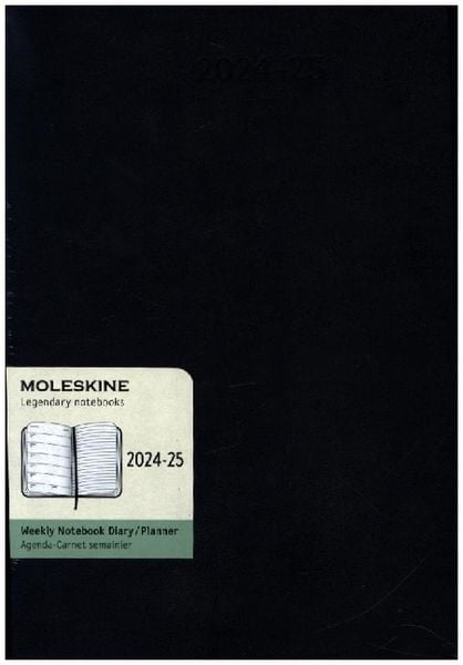 Moleskine 18 Monate Wochen Notizkalender 2024/2025, XL, Fester Einband, Schwarz