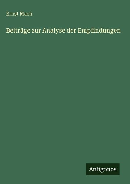 Produktbild: Beitr&auml;ge zur Analyse der Empfindungen