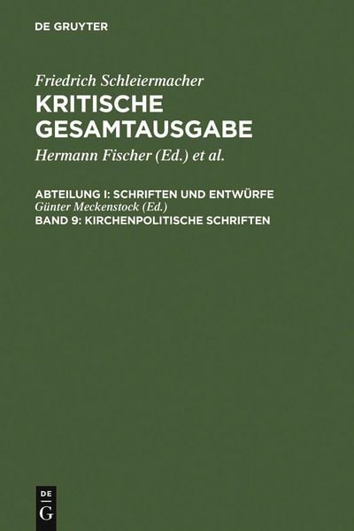 Produktbild: Kirchenpolitische Schriften