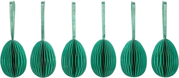 Dekohänger "Ei" aus Papier, 6er-Set (Farbe: mintgrün)