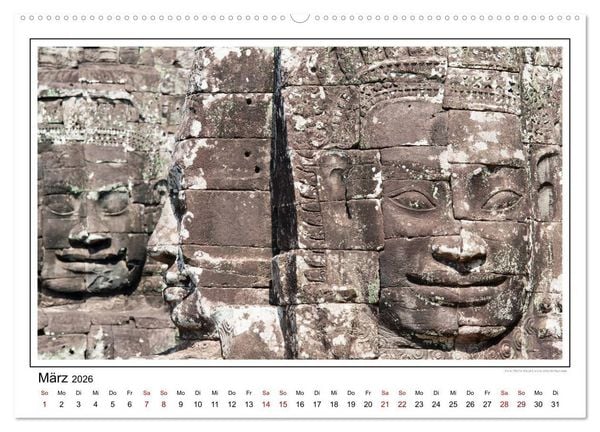 Produktbild: ANGKOR - IM REICH DER KHMER (hochwertiger Premium Wandkalender 2026 DIN A2 quer), Kunstdruck in Hochglanz