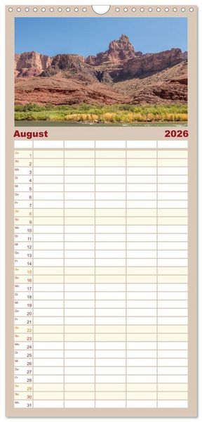 Produktbild: Familienplaner 2026 - Colorado River Rafting im Grand Canyon mit 5 Spalten (Wandkalender, 21 x 45 cm) CALVENDO