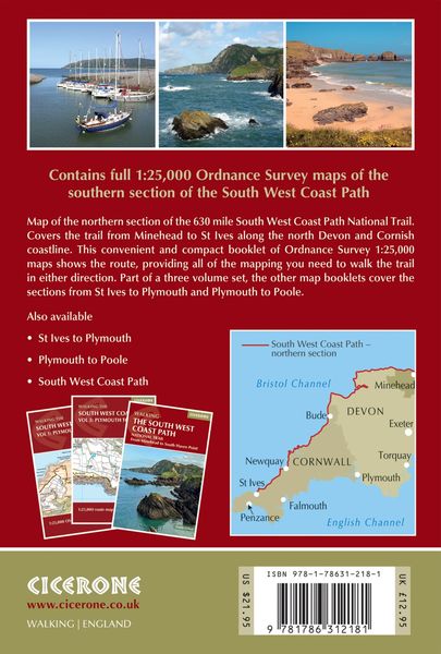 Produktbild: South West Coast Path Map Booklet - Vol 1: Minehead to St Ives