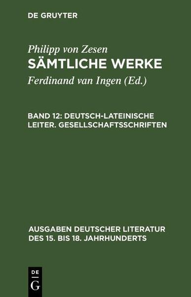 Produktbild: Deutsch-lateinische Leiter. Gesellschaftsschriften