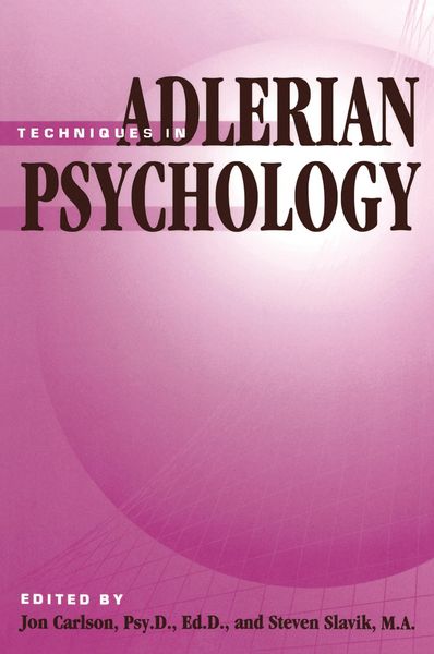 Produktbild: Techniques In Adlerian Psychology