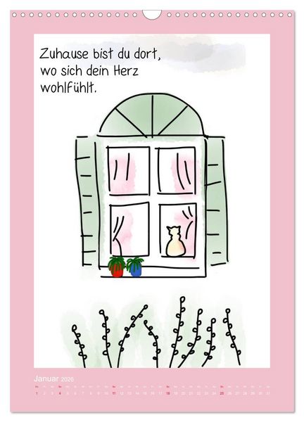 Produktbild: Weisheiten und Spr&uuml;che f&uuml;r mehr Lebensfreude! (Wandkalender 2026 DIN A3 hoch), CALVENDO Monatskalender