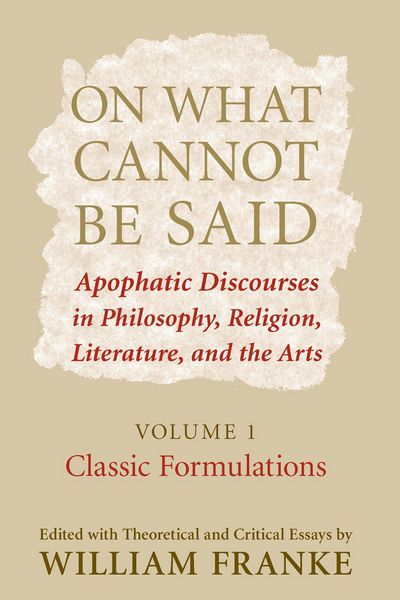 Produktbild: On What Cannot Be Said