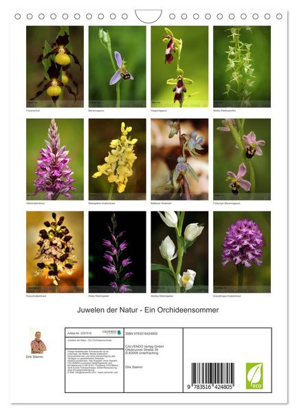 Produktbild: Juwelen der Natur - Ein Orchideensommer (Wandkalender 2026 DIN A4 hoch), CALVENDO Monatskalender