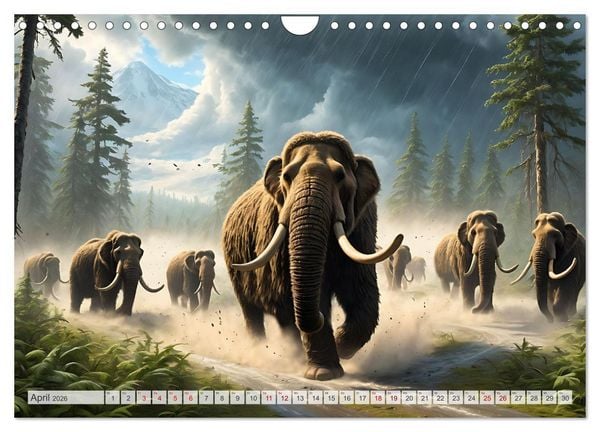Produktbild: Im urzeitlichen Reich des Mammuts (Wandkalender 2026 DIN A4 quer), CALVENDO Monatskalender