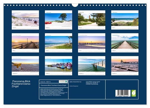 Produktbild: Panorama-Blick Fischland-Darss-Zingst (Wandkalender 2026 DIN A3 quer), CALVENDO Monatskalender