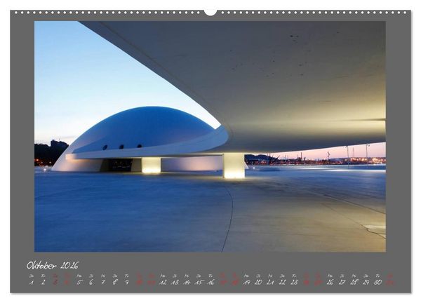 Produktbild: Moderne Architektur - Oscar Niemeyer Kulturzentrum (hochwertiger Premium Wandkalender 2026 DIN A2 quer), Kunstdruck in Hochglanz