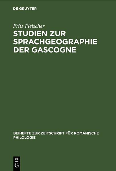 Produktbild: Studien zur Sprachgeographie der Gascogne