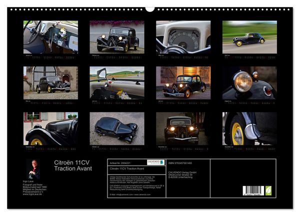 Produktbild: Citro&euml;n 11CV Traction Avant (Wandkalender 2026 DIN A2 quer), CALVENDO Monatskalender