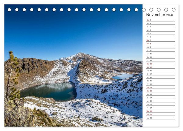 Produktbild: Bergseen im Ultental (Tischkalender 2026 DIN A5 quer), CALVENDO Monatskalender