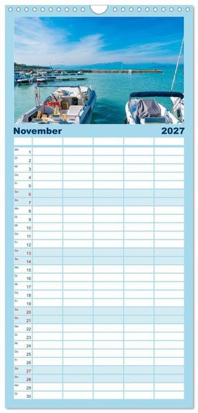 Produktbild: Familienplaner 2027 - Traumziel am Gardasee. Peschiera del Garda mit 5 Spalten (Wandkalender, 21 x 45 cm) CALVENDO