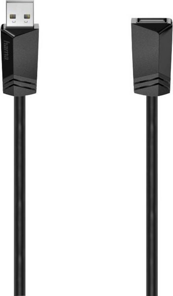 Hama USB-Kabel USB 2.0 USB-A Buchse, USB-A Stecker 3.00m Schwarz 00200620