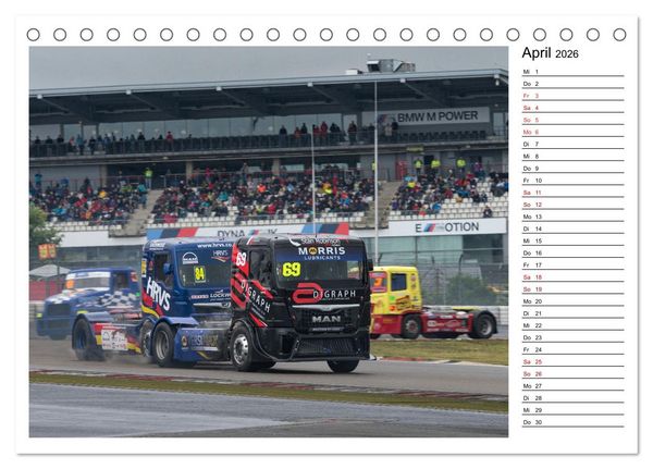 Produktbild: Truck Racing am N&uuml;rburgring (Tischkalender 2026 DIN A5 quer), CALVENDO Monatskalender