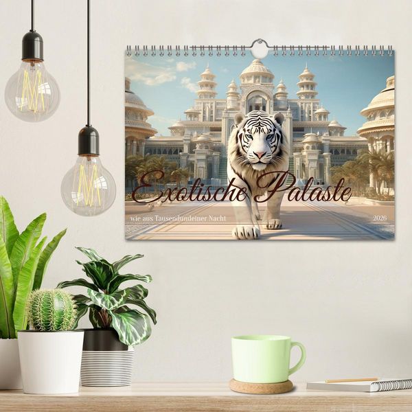 Produktbild: Exotische Pal&auml;ste (Wandkalender 2026 DIN A4 quer), CALVENDO Monatskalender