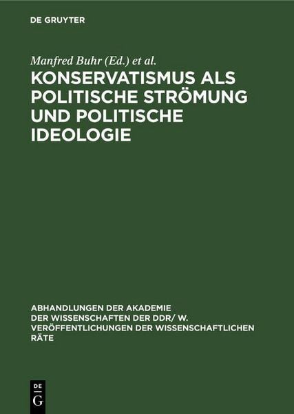 Produktbild: Konservatismus als politische Str&ouml;mung und politische Ideologie