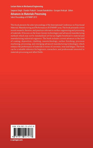 Produktbild: Advances in Materials Processing