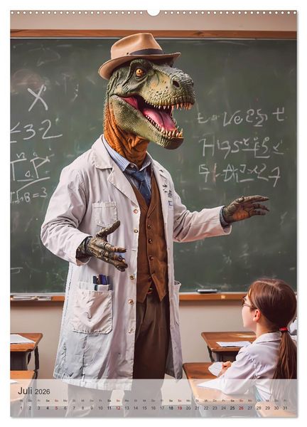 Produktbild: Jurassic Alltag - Dinos &uuml;berall (Wandkalender 2026 DIN A2 hoch), CALVENDO Monatskalender