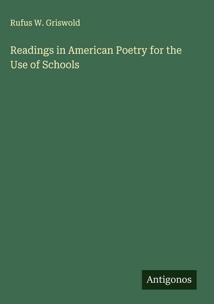 Produktbild: Readings in American Poetry for the Use of Schools