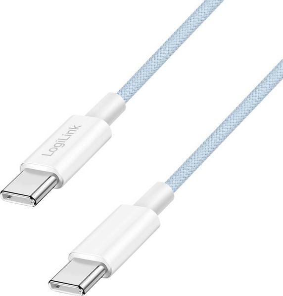 Produktbild: LogiLink USB-C&reg; Kabel USB 2.0 USB-C&reg; Stecker 1.5m Blau CU0351
