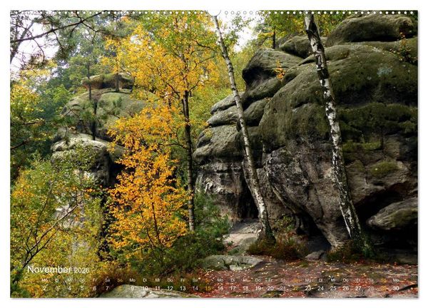 Produktbild: ElbsandSTEIN, kunstwerk der natur (hochwertiger Premium Wandkalender 2026 DIN A2 quer), Kunstdruck in Hochglanz