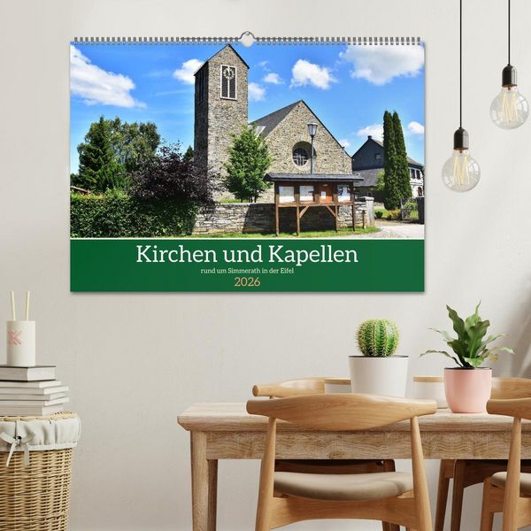 Produktbild: Kirchen und Kapellen rund um Simmerath (Wandkalender 2026 DIN A2 quer), CALVENDO Monatskalender