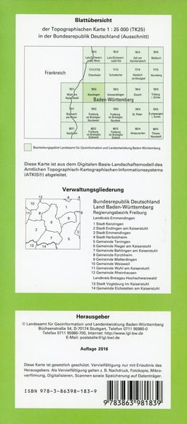 Produktbild: Kenzingen 1 : 25 000