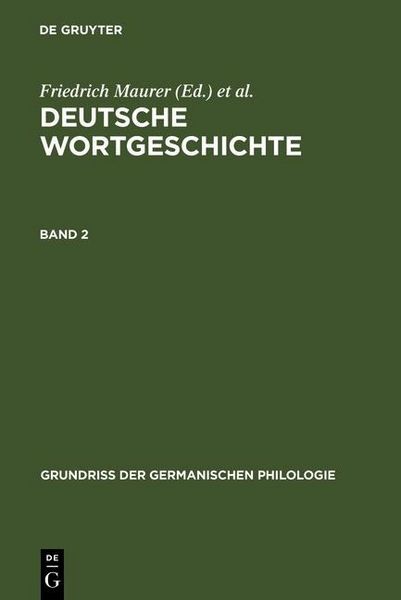 Produktbild: Deutsche Wortgeschichte. Band 2