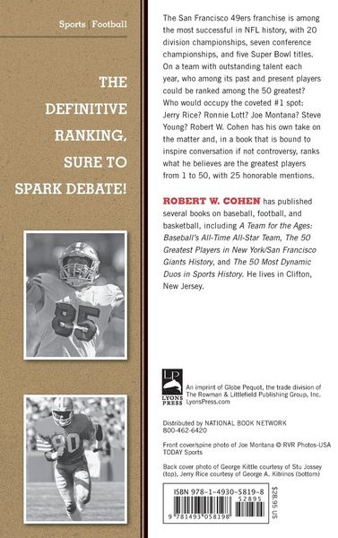 Produktbild: The 50 Greatest Players in San Francisco 49ers History