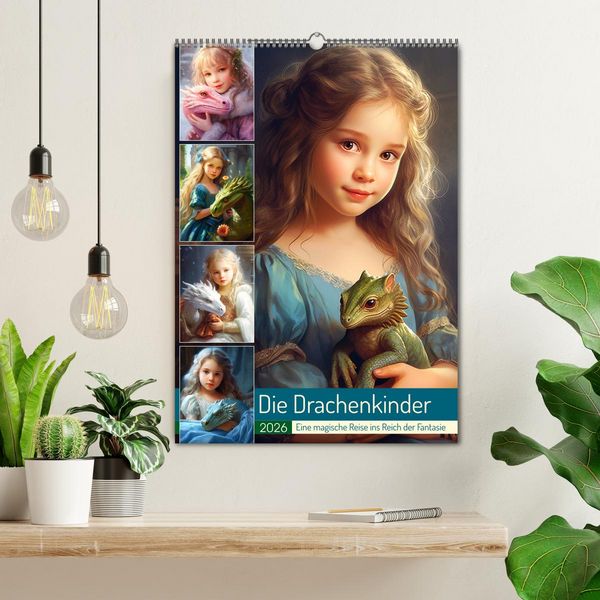 Produktbild: Die Drachenkinder. Eine magische Reise ins Reich der Fantasie (Wandkalender 2026 DIN A2 hoch), CALVENDO Monatskalender