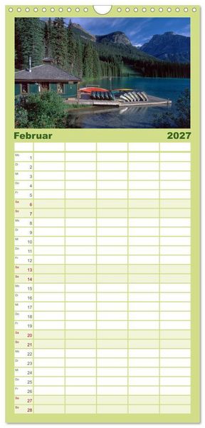 Produktbild: Familienplaner 2027 - KANADA Christian Heeb mit 5 Spalten (Wandkalender, 21 x 45 cm) CALVENDO
