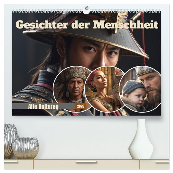 Gesichter der Menschheit (hochwertiger Premium Wandkalender 2026 DIN A2 quer), Kunstdruck in Hochglanz