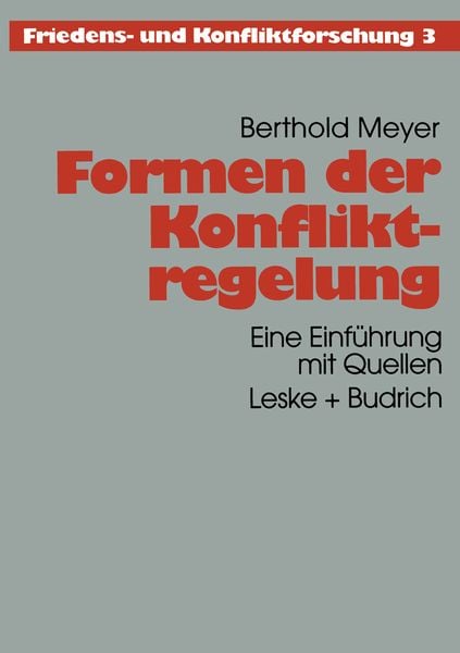 Produktbild: Formen der Konfliktregelung