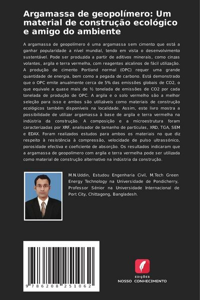 Produktbild: Argamassa de geopol&iacute;mero: Um material de constru&ccedil;&atilde;o ecol&oacute;gico e amigo do ambiente