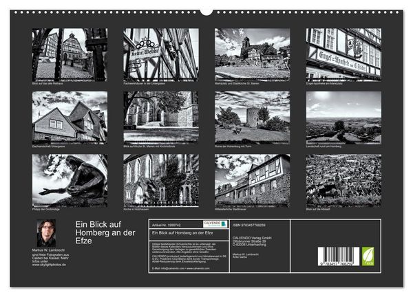 Produktbild: Ein Blick auf Homberg an der Efze (hochwertiger Premium Wandkalender 2026 DIN A2 quer), Kunstdruck in Hochglanz