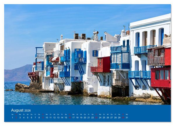Produktbild: Griechenland - Mykonos Kalender (Wandkalender 2026 DIN A3 quer), CALVENDO Monatskalender