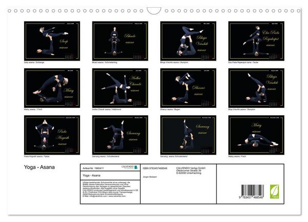 Produktbild: Yoga - Asana (Wandkalender 2026 DIN A3 quer), CALVENDO Monatskalender