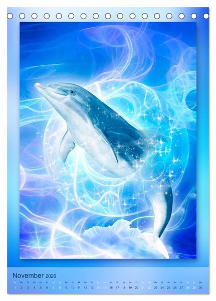 Produktbild: Delfine - Kalender (Tischkalender 2026 DIN A5 hoch), CALVENDO Monatskalender
