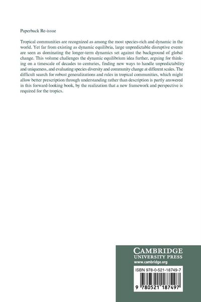 Produktbild: Dynamics of Tropical Communities